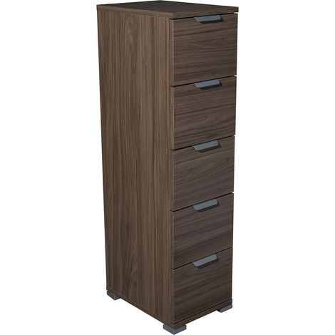 MeMi Me310cNOC Cassettierina, Legno, Noce, 38x27x105 cm