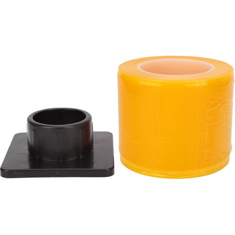 Rouleau 1200 pièces Film Protecteur Jetable Autocollant Imperméable Tatouage PE Transparent Ruban Barrière avec Base Jaune (1/5)