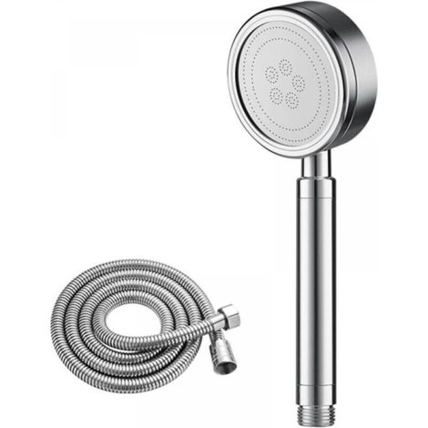 High-pressure shower head, made of durable, rust-resistant 304 stainless steel, universal (304 stainless steel shower head + 1.5m hose) (1/5)