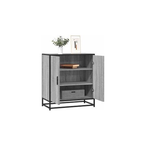 Buffet sonoma gris 68x35x76 bois d'ingénierie et métal (1/5)