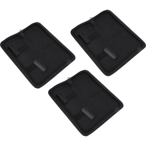 Pochette de Transport pour Ciseaux de Coiffure 3 Pièces Noir Léger Grande Capacité (1/5)