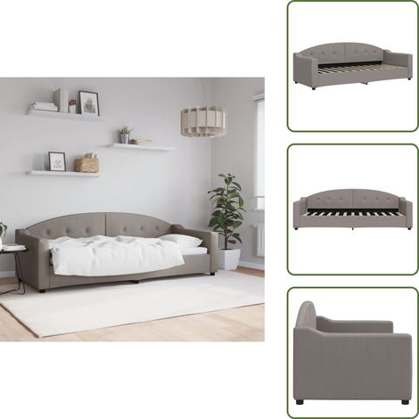 Sofá cama moderno - vidaXL Sofá cama sin colchón tela gris taupe 80x200 cm - Sofá cama para salón