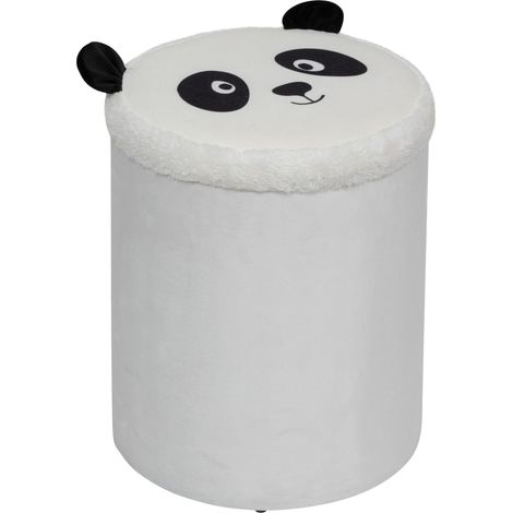 Kindersitzsack Panda faltbar Andy schwarz &amp weiß D30x36cm - Atmosphera créateur d'intérieur (1/4)