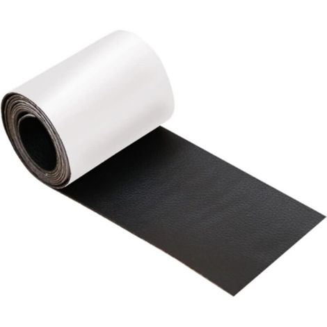 (Schwarz) 7,6 x 152 cm Selbstklebender Lederreparaturflicken, Lederreparaturflicken, selbstklebender Lederflicken - für Autositze, Möbel, Jacken
