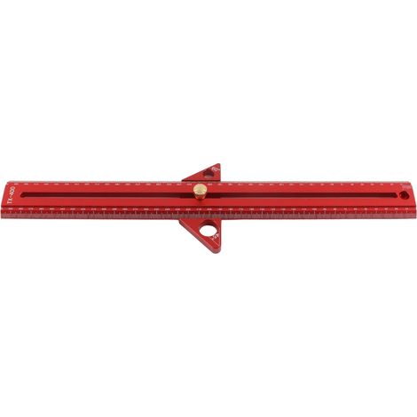 Règle multifonction en aluminium pour menuiserie, rail en T mesure d'angle portable, règle de bois de 40 cm/15,7 pouces (1/5)