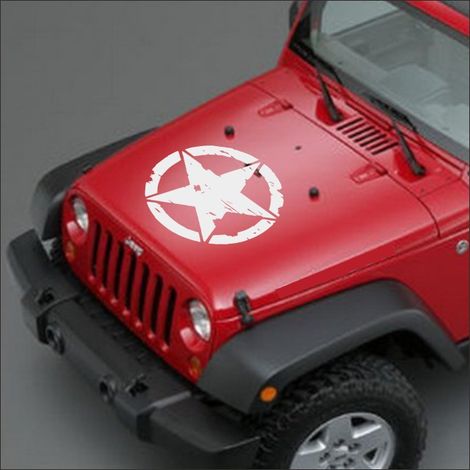 2er-Pack Offroad-Sternen-Militär-Zerstörungs-US-Army-Aufkleber Persona