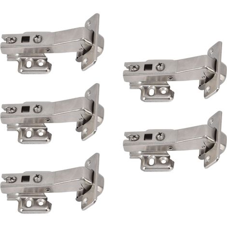 Lot de 5 charnières hydrauliques à amortisseur, paumelles de placard modèle A (1/5)