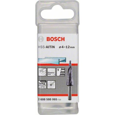 Bosch Stufenbohrer HSS-AlTiN 4 - 12 mm, 6,0 mm, 66,5 mm