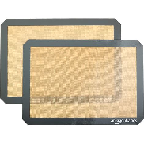Rectangulaire, tapis de cuisson en silicone, 2 pièces, Beige/Gris, 30cm x 40cm (1/5)