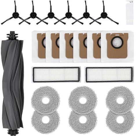 Pièces détachées pour aspirateurs robots L20 Ultra / L30 Ultra : brosse principale latérale, filtres HEPA, lingette de nettoyage et sacs à poussière. (1/5)