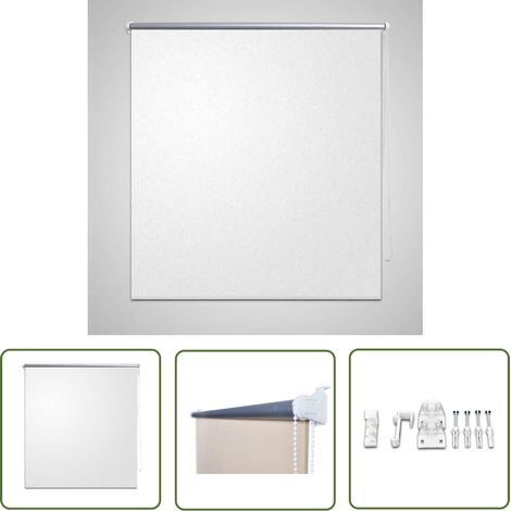 Store enrouleur occultant 140 x 230 cm blanc - Store Occultant - Rideau Obscurcissant - Store Enrouleur - Décoration Intérieure - Chambre À Coucher (1/4)