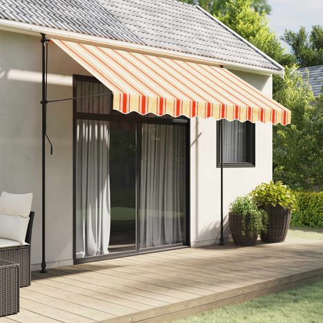 Teenpull – Markisenvolant Gelb und Orange Gestreift 3 m (1/5)