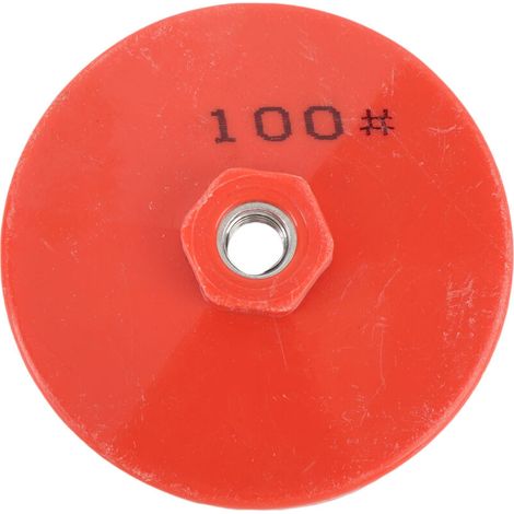 Jeffergarden Lot de 5 disques à meuler intégrés, grain 100, abrasif émeri, en nylon et plastique, pour meuleuse d'angle, pour métal, pierre et carrelage. (1/5)