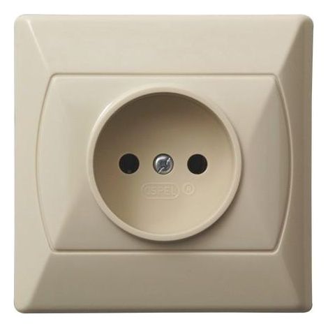 Enchufe individual Akcent, color beige, GP-1A/01 (1/2)