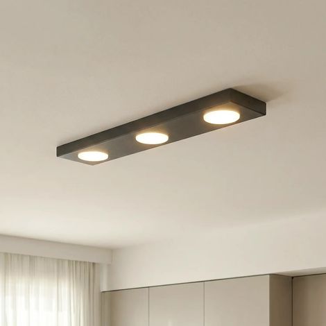 [NEUWERTIG] B-Ware Deckenlampe Hero Deckenleuchte Schwarz Stahl Wohnzimmer Flur Küche Dimmbar