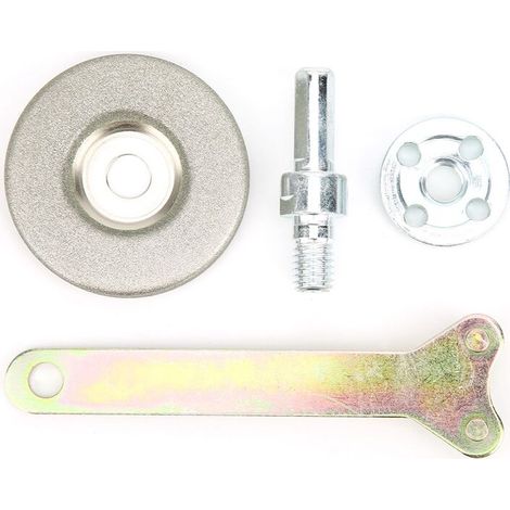Jeffergarden Pierre à aiguiser,Meule de 5.6cm de diamètre, pierre à aiguiser de haute dureté pour outil de rabotage, perceuse, ciseaux, grain 180 (1/5)