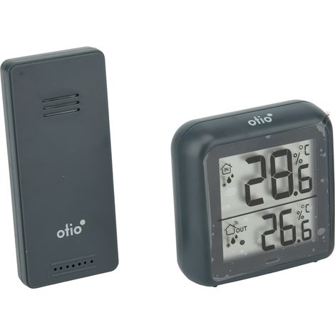 Thermomètre hygromètre Gris avec capteur sans fil - Otio (1/5)