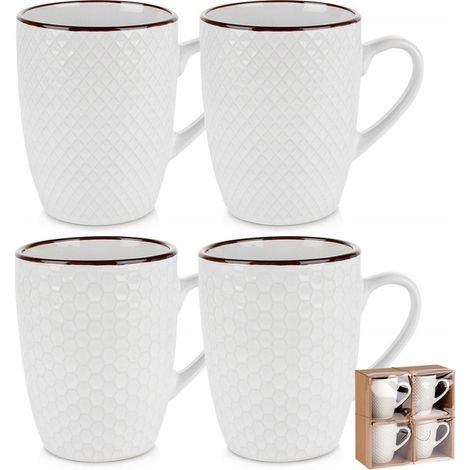 Juego de 4 tazas grandes para café y té (juego de regalo). (1/5)