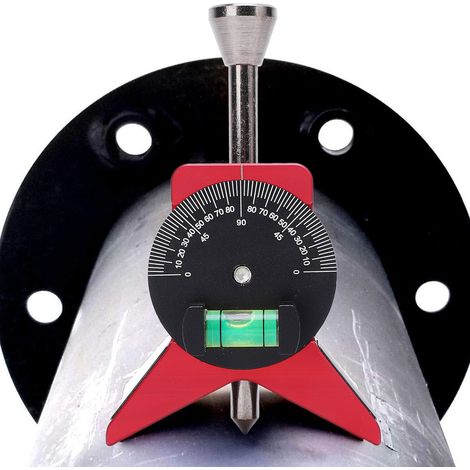 Mittelpunktfinder für Y-förmige Magnetrohre mit Libelle, Zirkel und Winkelmesser (1/5)