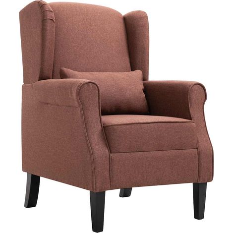 Sessel Braun Stoff