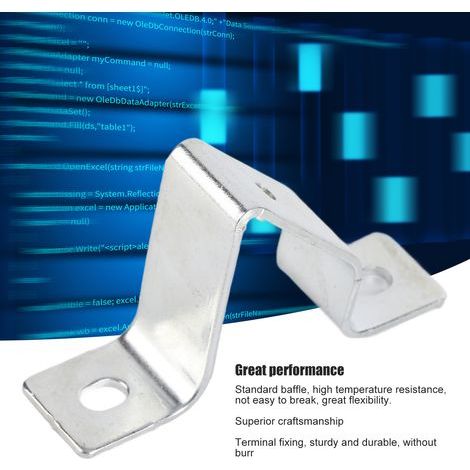 Fixation Rail Type C45 - Lot de 10 Attaches U en Stainless Steel pour Rail Guide Incliné (1/5)