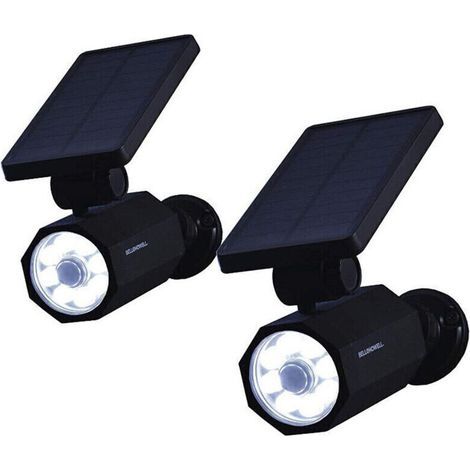 Spot Solaire Extérieur Étanche avec Détecteur de Mouvement 7,6 m, LED Puissant, Résistant au Gel, Éclairage de Cour et Jardin (1/5)