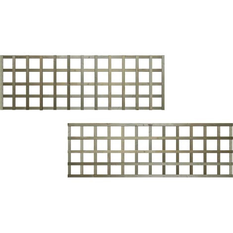 Premier 6ft x 2ft Flat Top Standard Square Garden Trellis Panel (1/5)