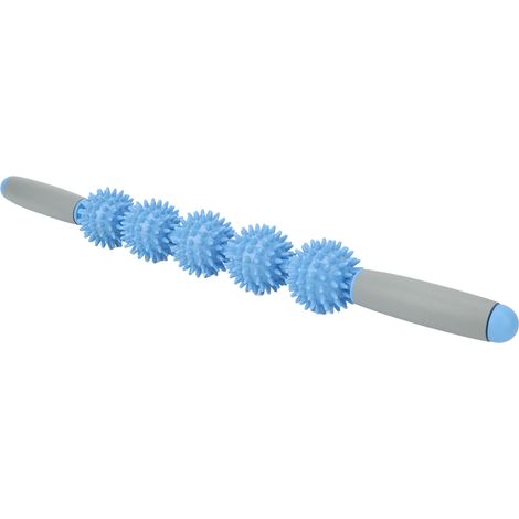 Rouleau de massage musculaire Fascia Blaster bleu clair à cinq billes, rouleau de massage relaxant à picots, masseur anti-cellulite, outil de récupération sportive (1/5)