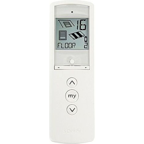 Somfy – Télécommande TELIS 16 RTS Pure – Émetteur mural pour motorisations – Portée 200m – Code tournant infalsifiable – Support mural inclus