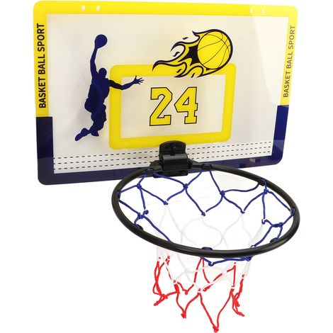 Panier de basket d'intérieur pour enfants, portable et à suspendre à la porte, idéal pour les fêtes à la maison et la piscine, ou pour un jeu sportif en famille. (1/5)