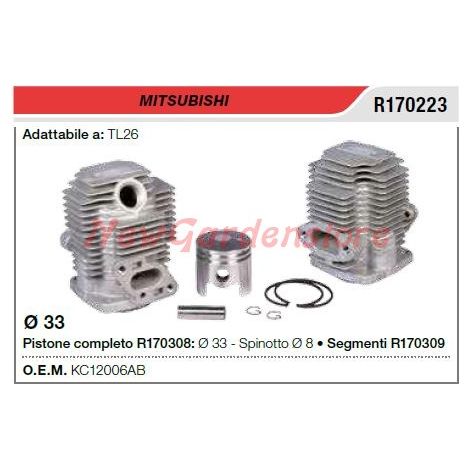 Cilindro pistone segmenti MITSUBISHI tagliasiepe TL26 R170223
