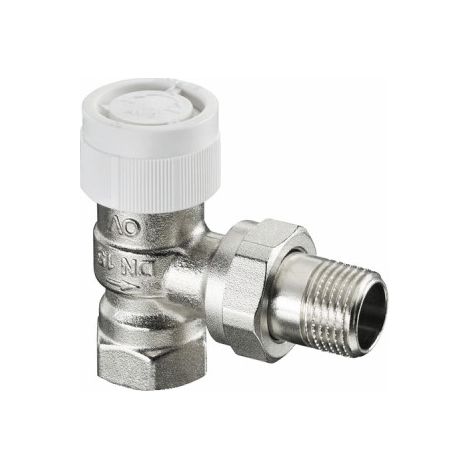 Oventrop – Corps thermostatique équerre F 3/4' – Tête thermostatique AV9 – Préréglage facile – Réglage silencieux avec clé de 13