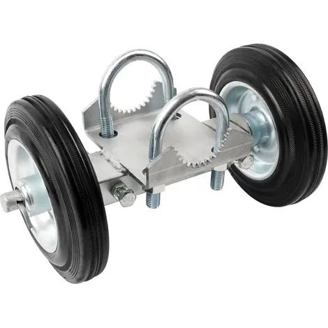 Portail roulant robuste en acier avec roue en caoutchouc de 15 cm (6 po) pour allées, clôtures en grillage, portails tubulaires métalliques et plus encore, lot de 1 (1/3)