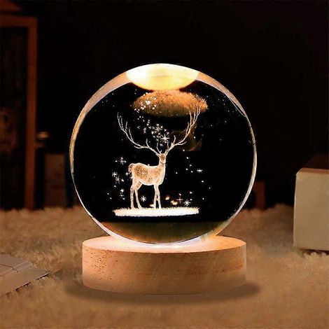 Filiyano – Lampe Ciel Étoilé Lumineuse, Boule de Cristal, Veilleuse Projection, Lumière d'Ambiance, Cadeau Créatif, Original et Insolite (1/3)