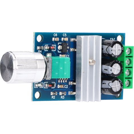 Variateur de vitesse PWM pour moteur DC 6V-28V, contrôleur 3A 6V/12V/24V/28V, interrupteur de réglage 1203B, lot de 2 pièces (1/5)