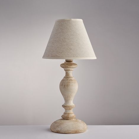 Lumetto Shabby Chic Cascina Bianco Tortora Vintage 1 Luce E14 (1/2)