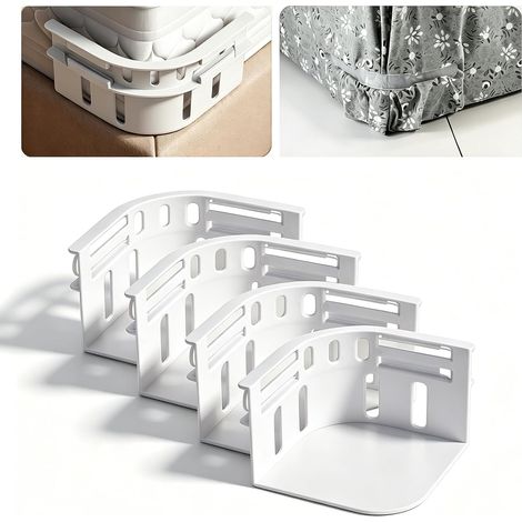 Spanngurte für Matratzen – 4er-Set – ABS-Kunststoff – Rutschfester Verschluss – Für alle Matratzen – Weiß (1/5)