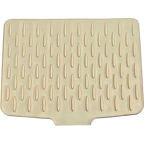 Tappetino scolapiatti in silicone per piani cucina, 4032,5 cm, drenaggio rapido, fondo antiscivolo, resistente al calore, per stoviglie, frutta e verdura (1/4)