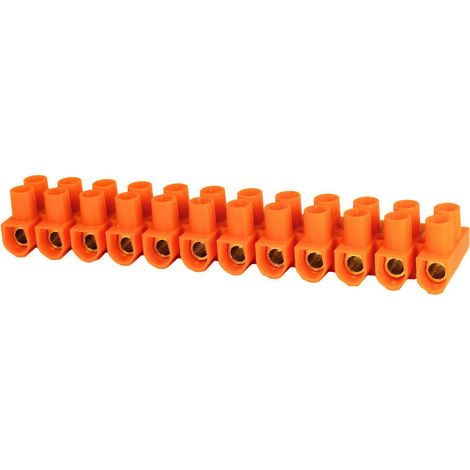 Gewindeklemmenleiste 12-spurig 16 mm orange LTF 12-16 Simet 21612108 (1/2)