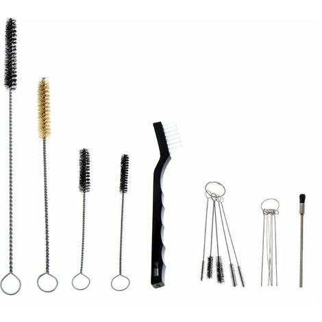 Kit de Nettoyage pour Pistolet de Pulvérisation Ensemble de Nettoyage pour Outils de Pulvérisation Aiguille de Précision Brosse pour Enlever Poussière 17 pièces