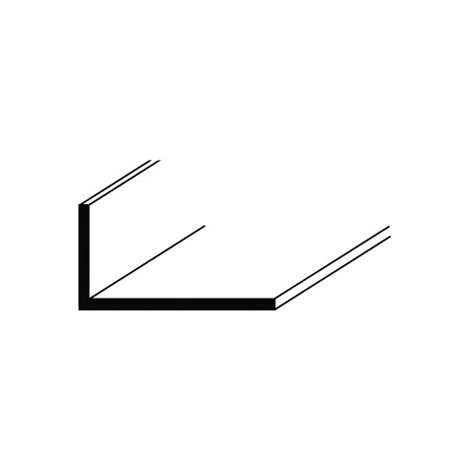 Aluminium Winkelprofil 20x10x1mm 2 Meter ungleichschenkelig, Flach, Profil, Winkel, natur eloxiert (1/2)