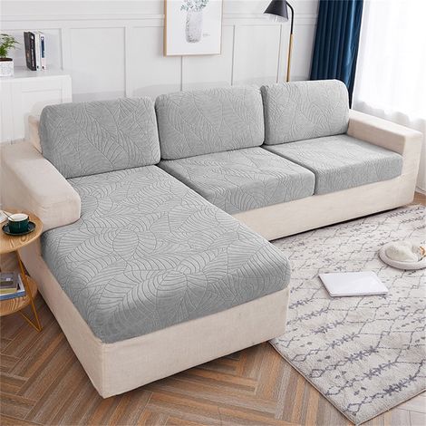 Housse De Coussin De Canapé - Élastique Haute Résilience - Protection Antitaches - Fibre Plonge - Pour Salon - Tailles 50 À 280 cm (1/4)
