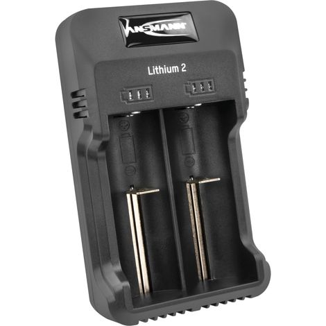 ANSMANN Akku Ladegerät mit LED für 1-2 NiMH Akkus & Li-Ion 3,6V/3,7V