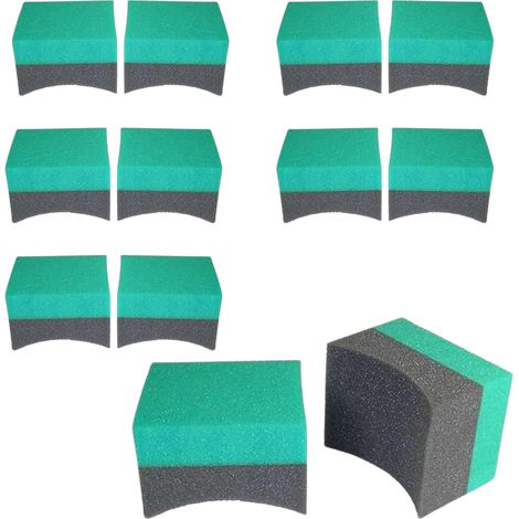 Lot de 12 applicateurs de produit lustrant pour pneus, durables et réutilisables, profilés pour faire briller et lisser les pneus de voiture (1/5)