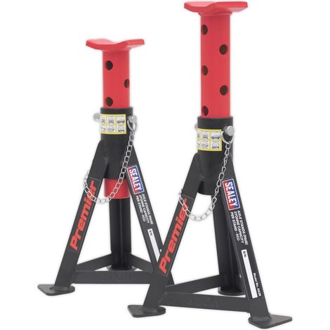 Sealey Premier Axle Stands (Pair) 3 Tonne Capacity per Stand - Red AS3R