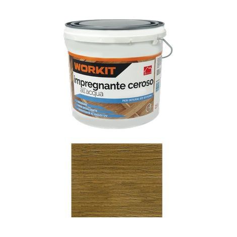 IMPREGNANTE CEROSO ACQUA WORKIT - NOCE SCURO LT 2,5- 2 pezzi