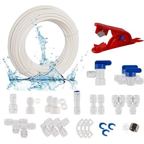 Kühlschlauch – 15 Meter, 1/4 Zoll – für Kühlschrank und Wasserfilter – 25-teiliges Set (1/5)