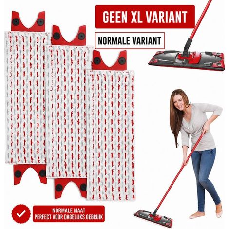 Lot de 3 lingettes microfibre compatibles Vileda Ultramax - Recharges pour balai plat - Lavables en machine et réutilisables - Pour sols durs - Nettoyage en profondeur (1/5)
