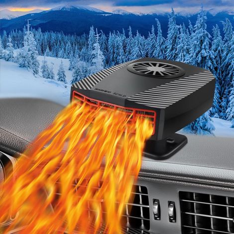 Riscaldatore per auto, riscaldamento e raffreddamento rapidi 2 in 1, riscaldatore antiappannamento, riscaldatore portatile per auto da 12 V, antiappannamento, 150 W, ventola antiappannamento, presa ac (1/5)