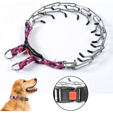 Collier à pointes pour chien, collier de dressage à pincement avec boucle à ouverture rapide et longueur réglable (1/5)